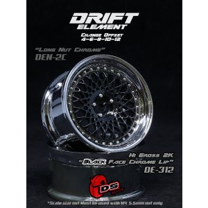 画像: DRIFT ELEMENT SERIES RIM：Black Mesh Chrome Lip Chrome Rivets