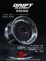 画像: DRIFT ELEMENT SERIES RIM：Black Mesh Chrome Lip Black Rivets
