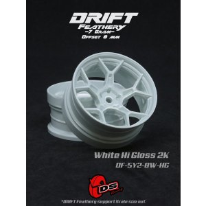 画像: DRIFT FEATHERY RIM:5Y Spokes White Hi Gloss 2K Offset 8mm