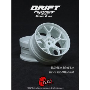 画像: DRIFT FEATHERY RIM:5Y Spokes White Matte Offset 8mm