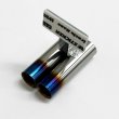画像2: スタンダードステンレスマフラー（並列デュアル　焼色加工　出口径8Φ　ステー⇔出口15mm/ 30mm）