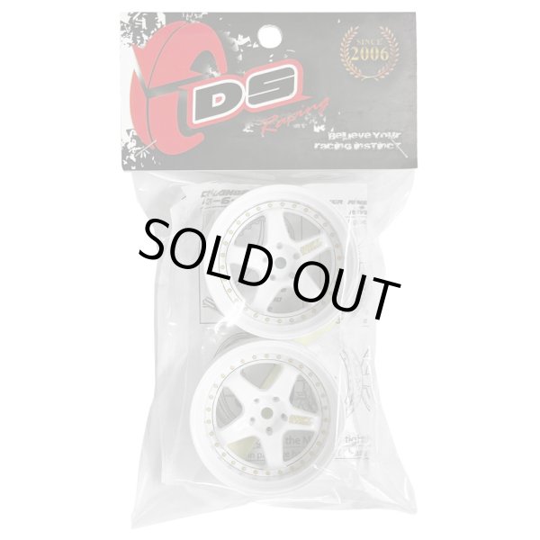 画像2: DRIFT ELEMENT SERIES RIM：White 5Spokes White Lip Gold Rivets