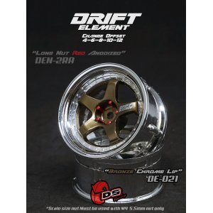 画像: DRIFT ELEMENT SERIES RIM：Bronze 5Spokes Chrome Lip Chrome Rivets