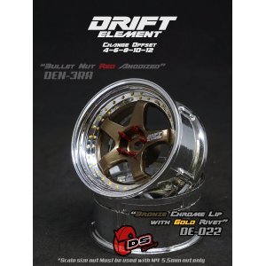 画像: DRIFT ELEMENT SERIES RIM：Bronze 5Spokes Chrome Lip Gold Rivets