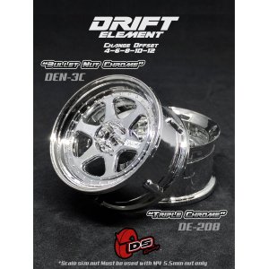 画像: DRIFT ELEMENT SERIES RIM：Chrome 6Spokes Chrome Lip Chrome Rivets