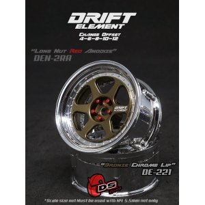 画像: DRIFT ELEMENT SERIES RIM：Bronze 6Spokes Chrome Lip Chrome Rivets