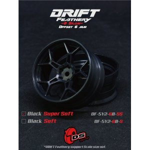 画像: DRIFT FEATHERY RIM：5Y Spokes BLACK Super Soft Offset 6mm