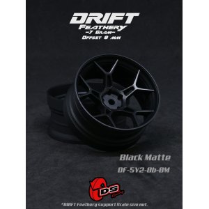 画像: DRIFT FEATHERY RIM：5Y Spokes Black Matte Offset 8mm