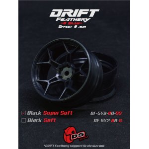 画像: DRIFT FEATHERY RIM：5Y Spokes BLACK Super Soft Offset 8mm