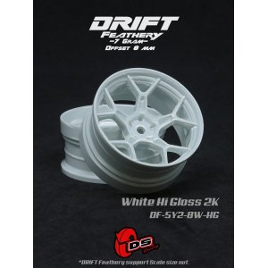 画像: DRIFT FEATHERY RIM：5Y Spokes White Hi Gloss 2K Offset 8mm
