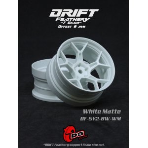 画像: DRIFT FEATHERY RIM：5Y Spokes White Matte Offset 8mm