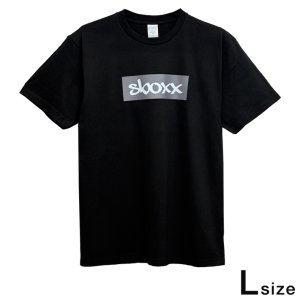 画像: SBOXX Black T-shirt with Gray Square Logo(L size)