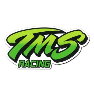 画像: TMS Racing Sticker  white media Green