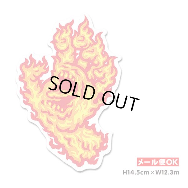 画像1: SANTA CRUZ Skateboards Flame Hand Sticker