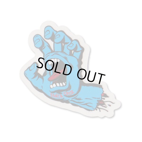 画像1: SANTA CRUZ Skateboards Screming Hand sticker （Blue）S 【メール便OK】