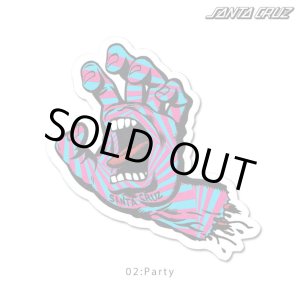 画像: SANTA CRUZ Skateboards Screming Hand sticker （Party）S 【メール便OK】