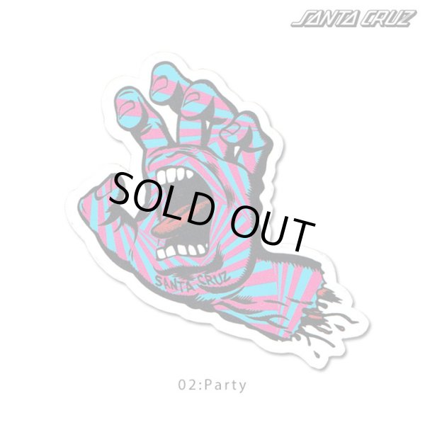 画像1: SANTA CRUZ Skateboards Screming Hand sticker （Party）S 【メール便OK】