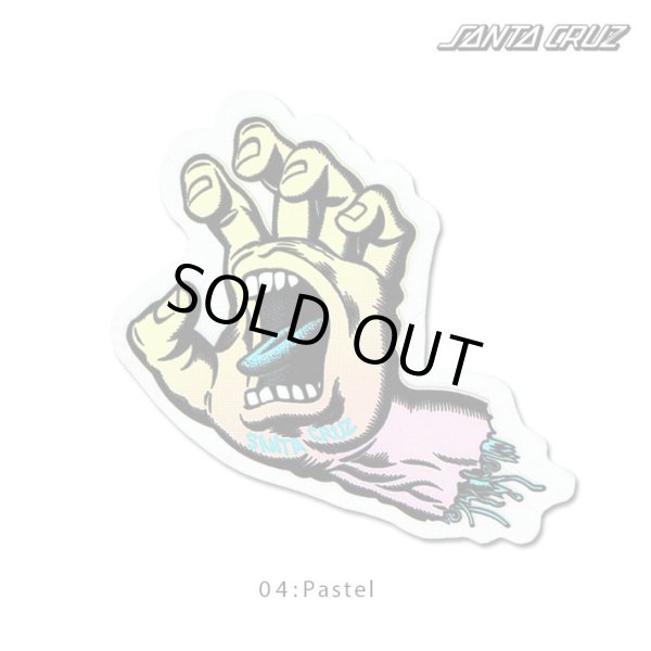 画像1: SANTA CRUZ Skateboards Screming Hand sticker （Pastel）S 【メール便OK】