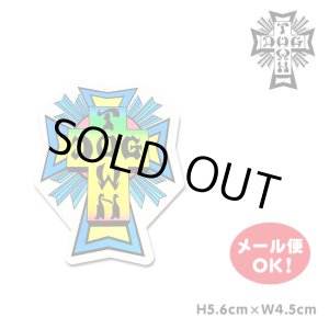 画像: Dogtown Skateboards Cross Logo Die Cut sticker 2inch (Neon) 【メール便OK】