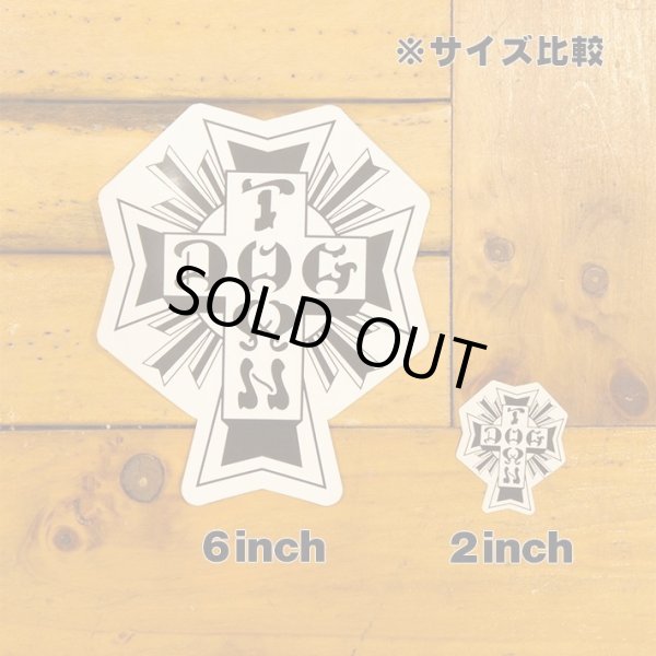 画像2: Dogtown Skateboards Cross Logo Die Cut sticker 6inch (Black/White) 【メール便OK】