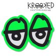 画像1: Krooked  Eyes Sticker Neon Green 【メール便OK】