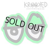 画像: Krooked  Eyes Sticker Neon Green 【メール便OK】