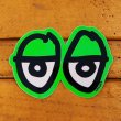 画像2: Krooked  Eyes Sticker Neon Green 【メール便OK】