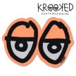 画像1: Krooked  Eyes Sticker Neon Orange 【メール便OK】