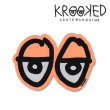 画像1: Krooked  Eyes Small Sticker Neon Orange 【メール便OK】