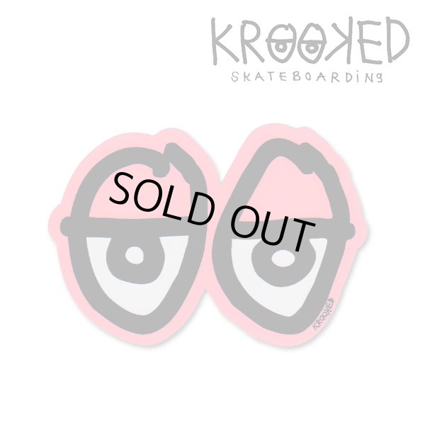 画像1: Krooked  Eyes Small Sticker Neon Pink 【メール便OK】