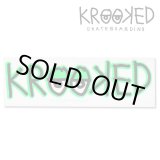 画像: Krooked  Logo Sticker Neon Green 【メール便OK】