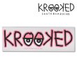 画像1: Krooked  Logo Sticker Neon Pink 【メール便OK】