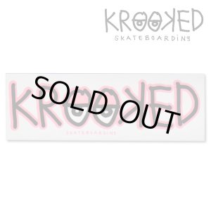 画像: Krooked  Logo Sticker Neon Pink 【メール便OK】