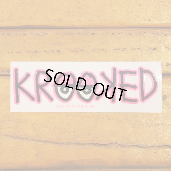 画像2: Krooked  Logo Sticker Neon Pink 【メール便OK】