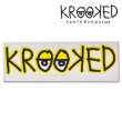画像1: Krooked  Logo Sticker Neon Yellow 【メール便OK】