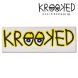 画像1: Krooked  Logo Sticker Yellow 【メール便OK】
