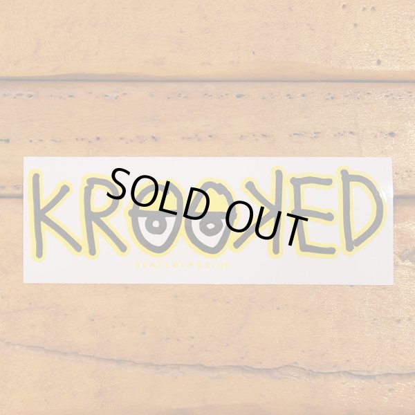 画像2: Krooked  Logo Sticker Neon Yellow 【メール便OK】