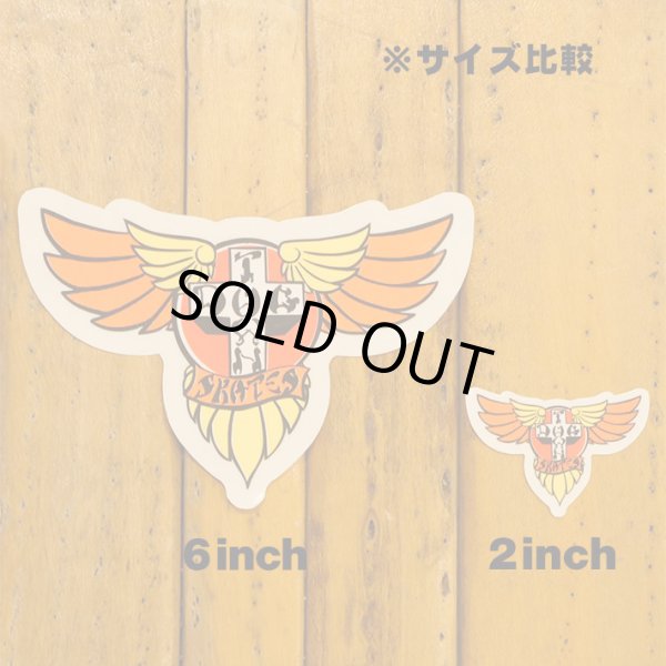 画像2: Dogtown Skateboards Wing Logo Die Cut sticker 6inch (Orange/yellow) 【メール便OK】