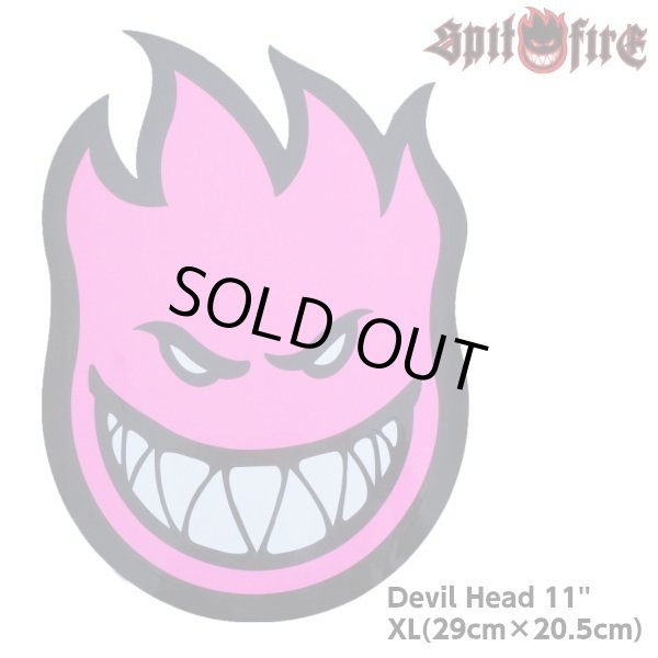 画像1: Spitfire Wheels  Devil Head 11" Sticker Neon Pink