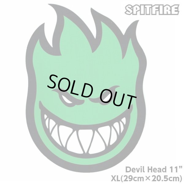 画像1: Spitfire Wheels  Devil Head 11" Sticker Green