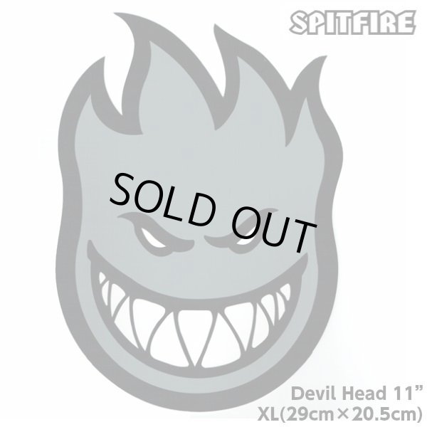 画像1: Spitfire Wheels  Devil Head 11" Sticker Grey