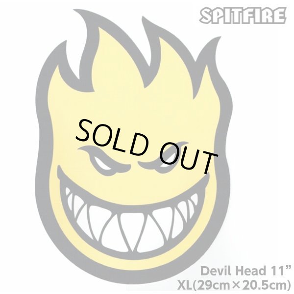 画像1: Spitfire Wheels  Devil Head 11" Sticker Yellow