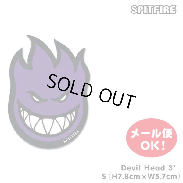 画像1: Spitfire Wheels  Devil Head 3" Sticker Purple 【メール便OK】