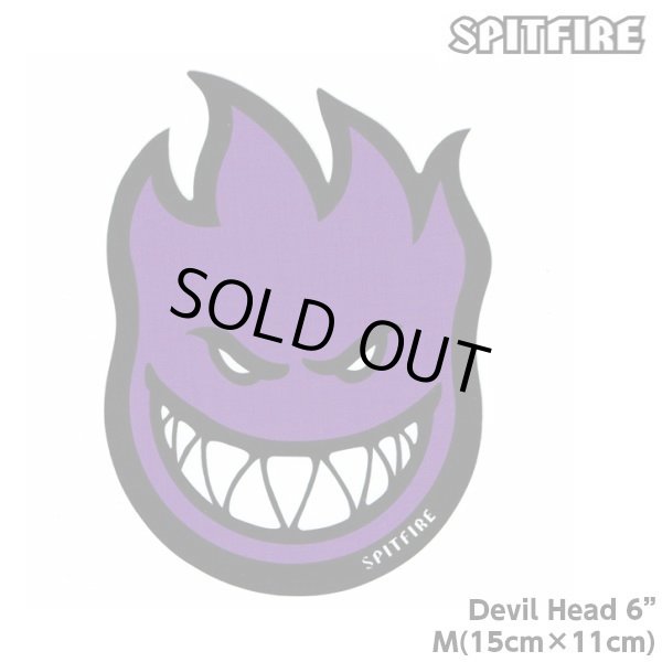 画像1: Spitfire Wheels  Devil Head 6" Sticker Purple 【メール便OK】