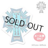 画像: Dogtown Skateboards Cross Logo Die Cut sticker 4inch (Blue) 【メール便OK】