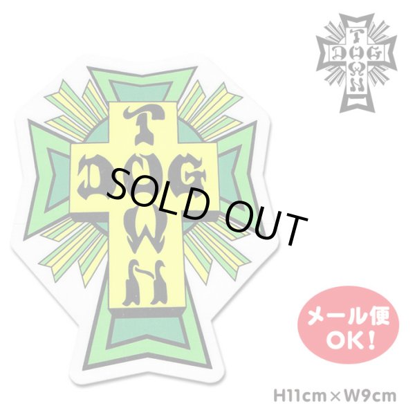 画像1: Dogtown Skateboards Cross Logo Die Cut sticker 4inch (Green) 【メール便OK】