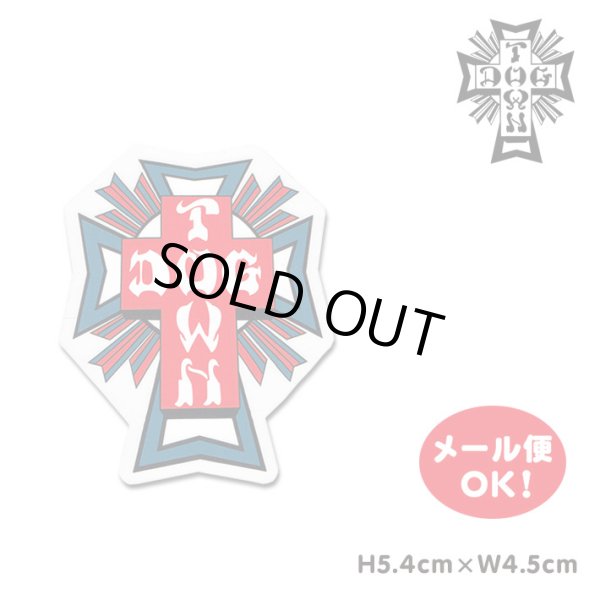 画像1: Dogtown Skateboards Cross Logo Die Cut sticker 2inch (Red/Blue) 【メール便OK】