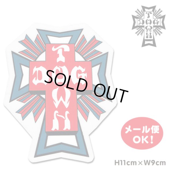 画像1: Dogtown Skateboards Cross Logo Die Cut sticker 4inch (Red/Blue) 【メール便OK】