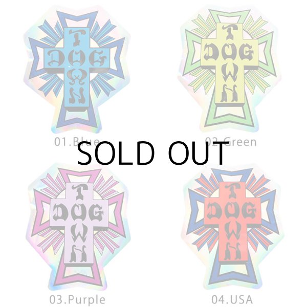画像2: Dogtown Skateboards Foil Cross Logo Sticker 4inch【全4種】