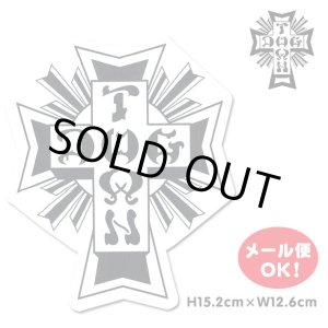 画像: Dogtown Skateboards Cross Logo Die Cut sticker 6inch (Black/White) 【メール便OK】